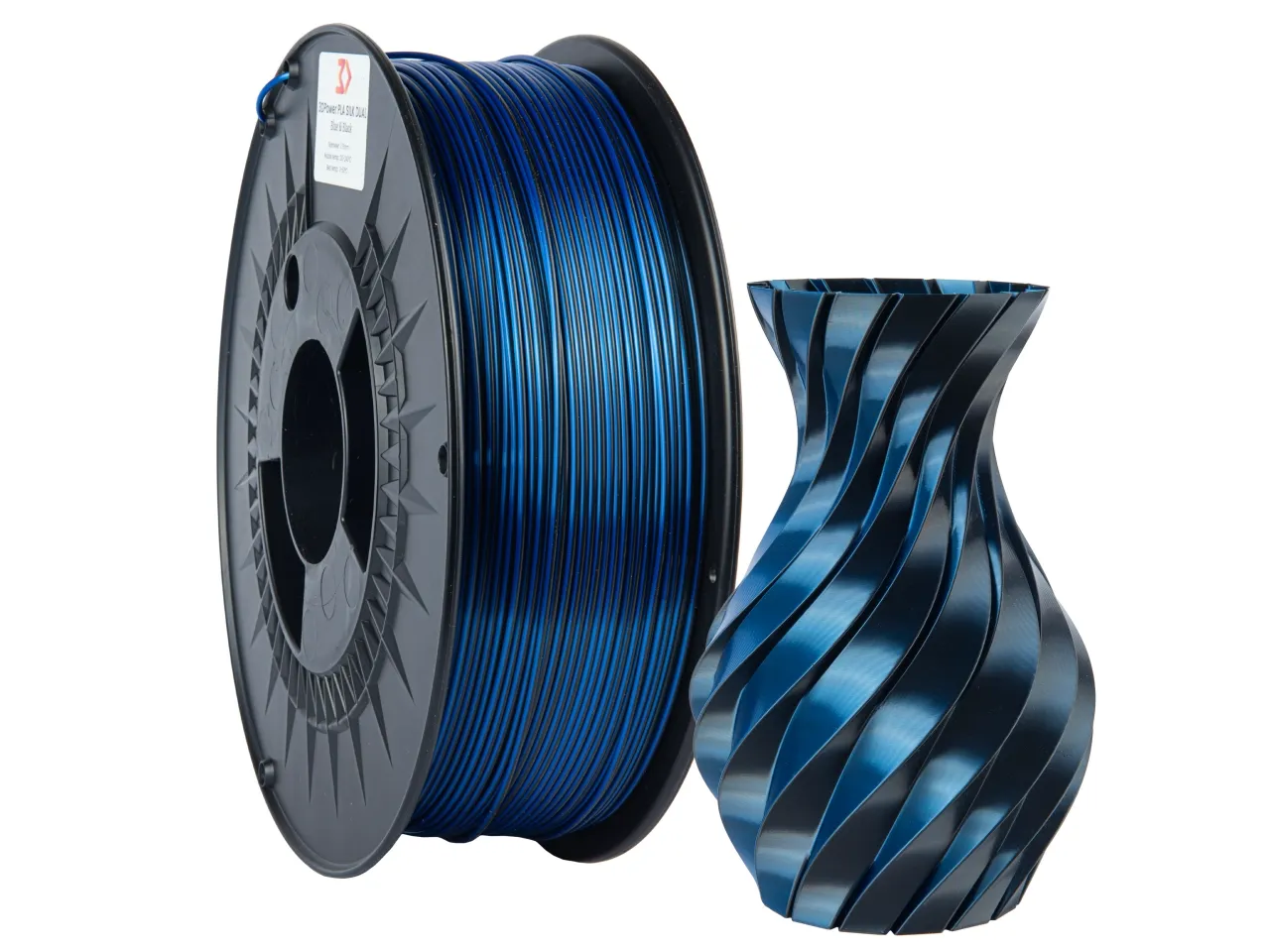 Filament pla silk dual colour černá/modrá